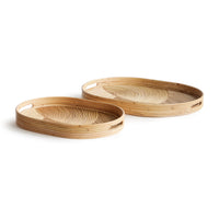 Design Shop Jelani Cane Oval Trays, Set Of 2