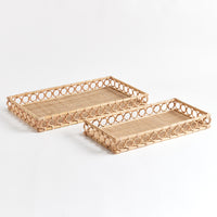 Design Shop Ninette Rectangular Trays, Set Of 2