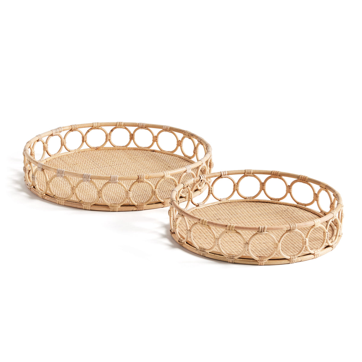 Design Shop Ninette Round Trays, Set Of 2