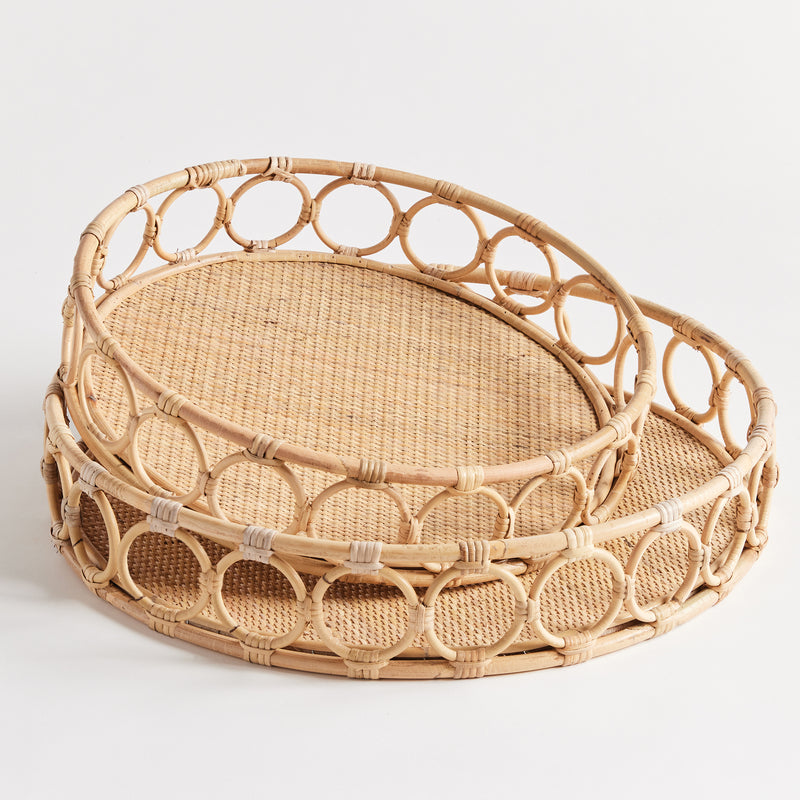 Design Shop Ninette Round Trays, Set Of 2