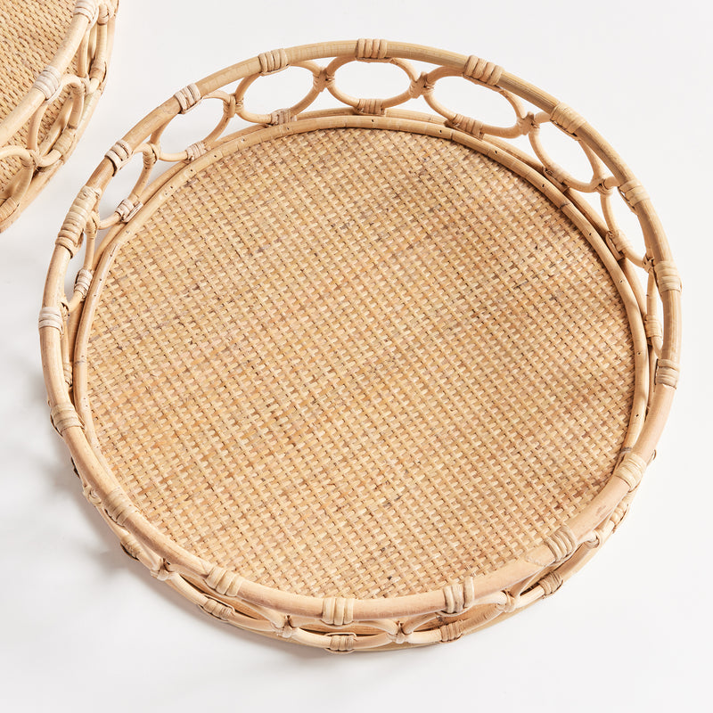 Design Shop Ninette Round Trays, Set Of 2