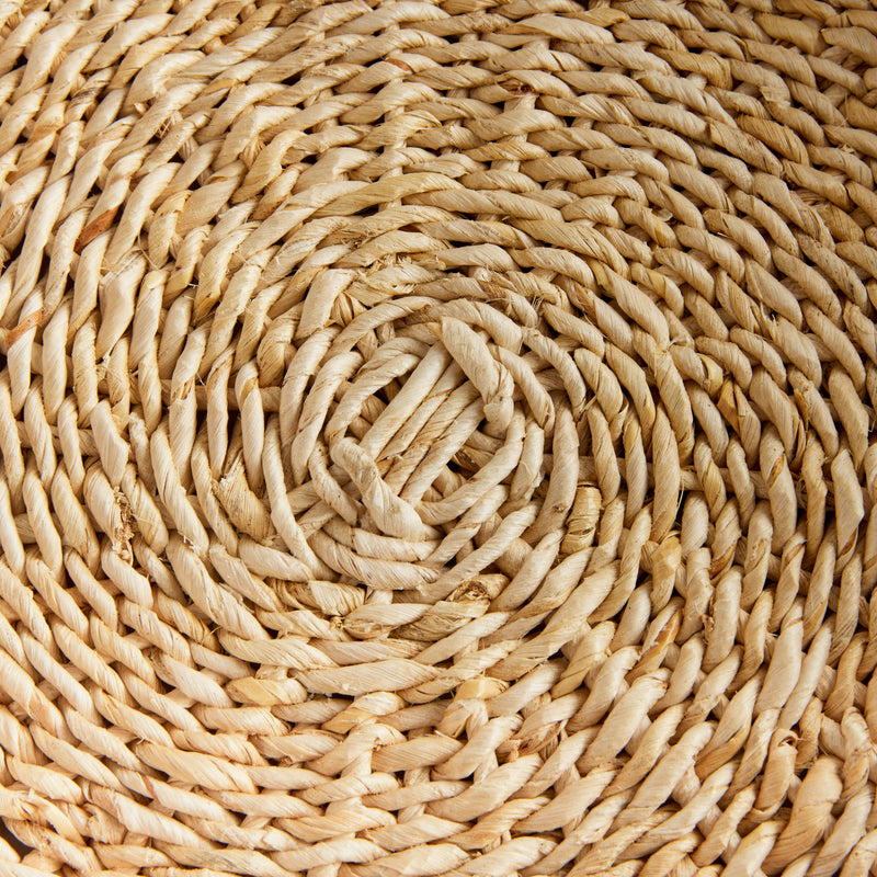 Design Shop Abaca French Braided Round Trays, Set Of 2