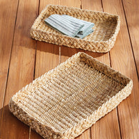 Design Shop Abaca French Braided Square Trays, Set Of 2