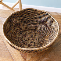 Design Shop Burma Rattan Scalloped Edge Bowl