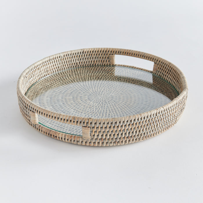 Design Shop Burma Rattan Round Serving Tray