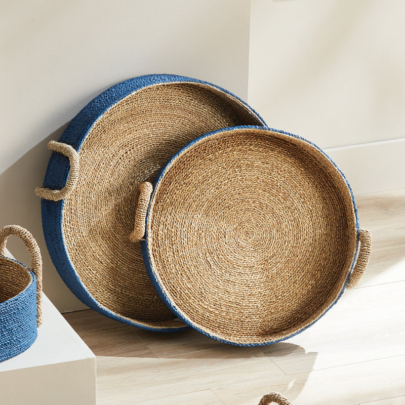 Design Shop Tiana Seagrass Round Baskets, Set Of 2