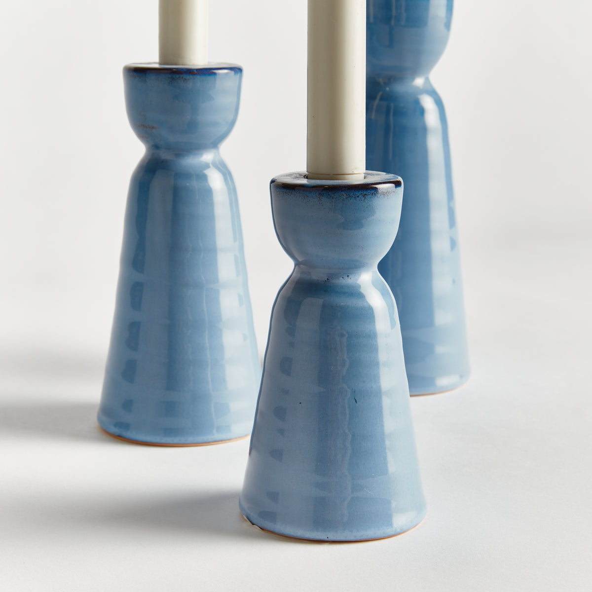 Design Shop Libbey Taper Holders, Set Of 3