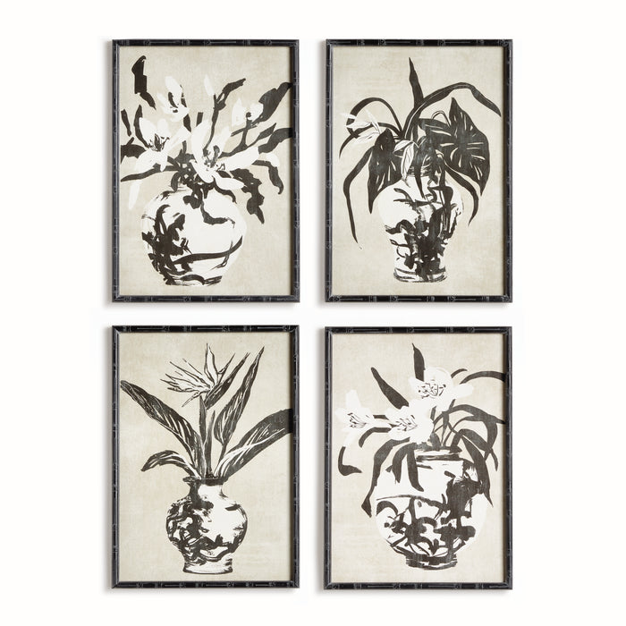 Design Shop Chinoiserie Noir Prints, Set Of 4