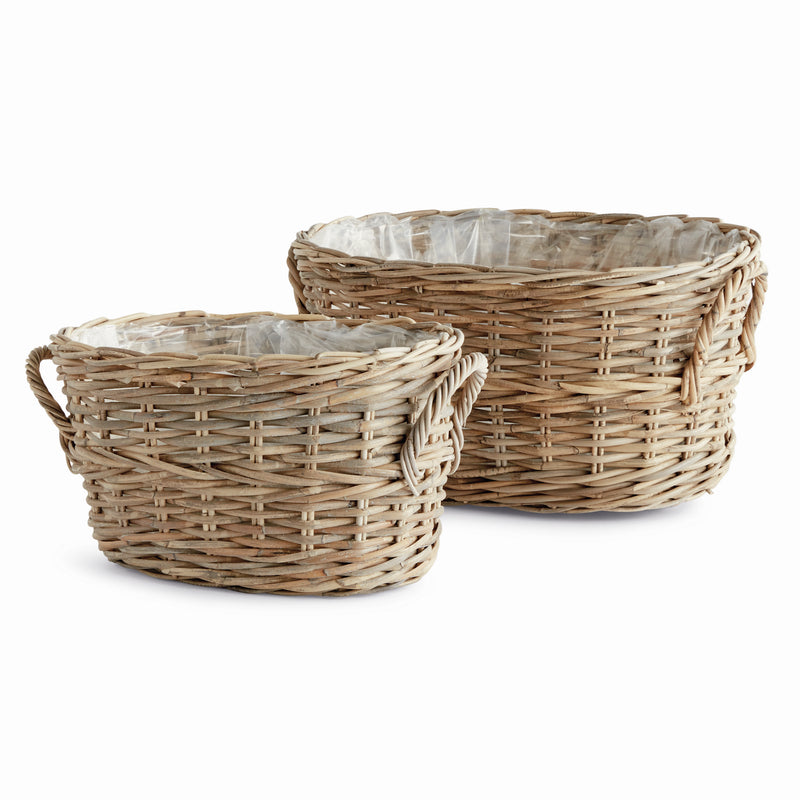 Design Shop Normandy Oval Basket Planters, Set Of 2