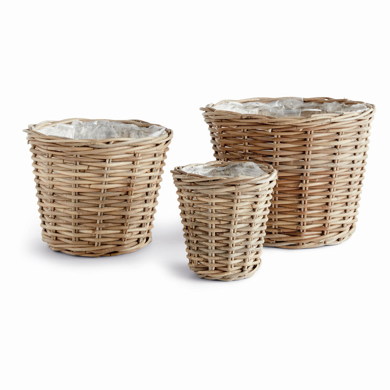 Design Shop Normandy Tapered Basket Planters, Set Of 3