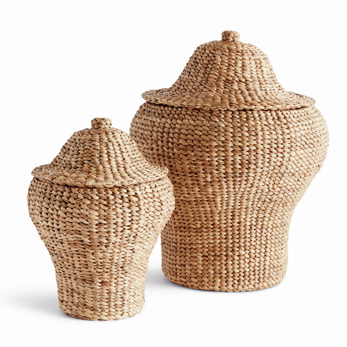 Design Shop Water Hyacinth Ginger Jars, Set Of 2