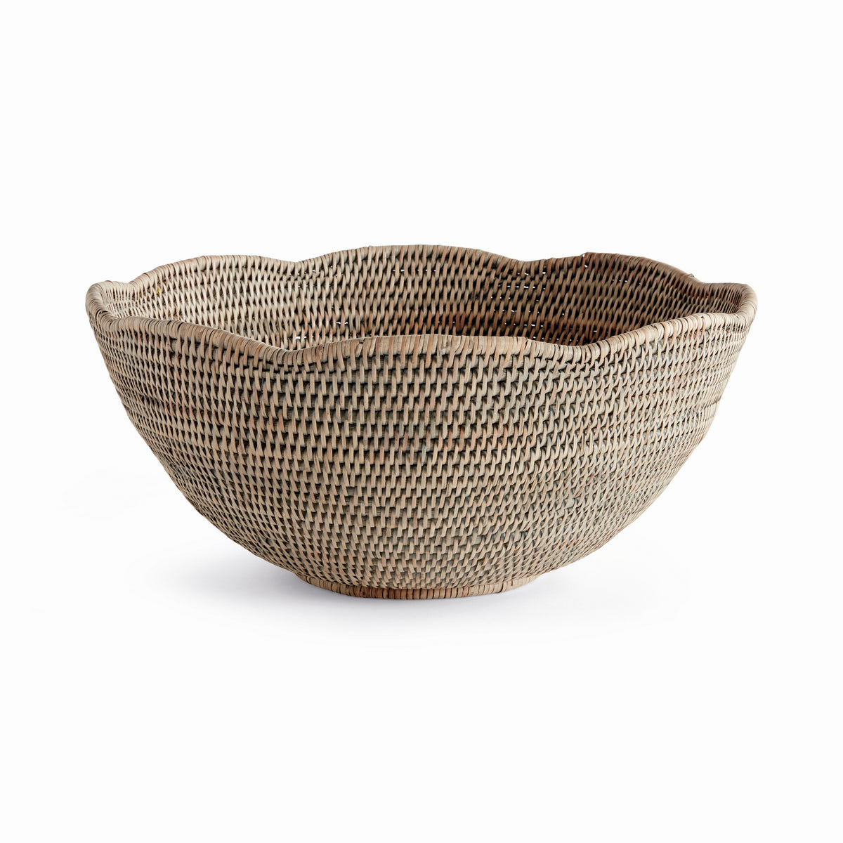 Design Shop Burma Rattan Scalloped Edge Bowl Large