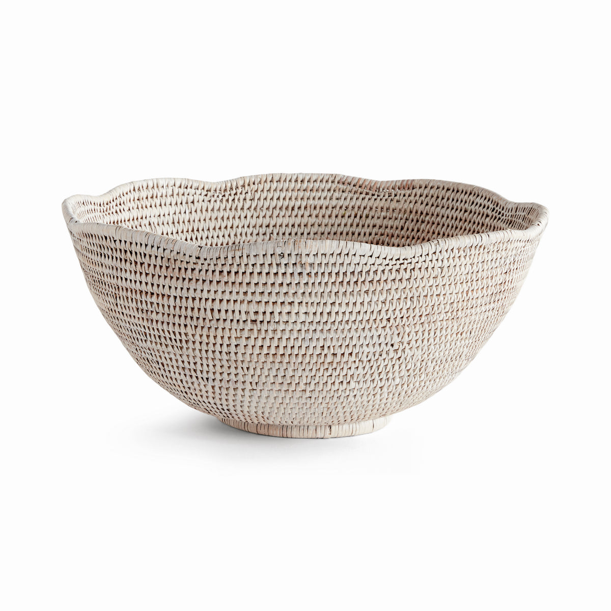 Design Shop Burma Rattan Scalloped Edge Bowl Large
