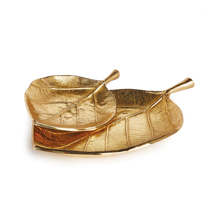 Design Shop Rue Leaf Trays, Set Of 2