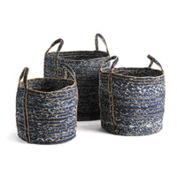 Design Shop Denim Round Baskets, Set Of 3