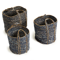 Design Shop Denim Round Baskets, Set Of 3