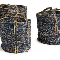 Design Shop Denim Round Baskets, Set Of 3