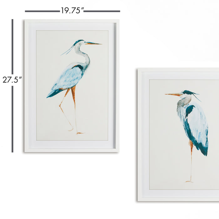 Design Shop Blue Heron Prints, Set Of 2