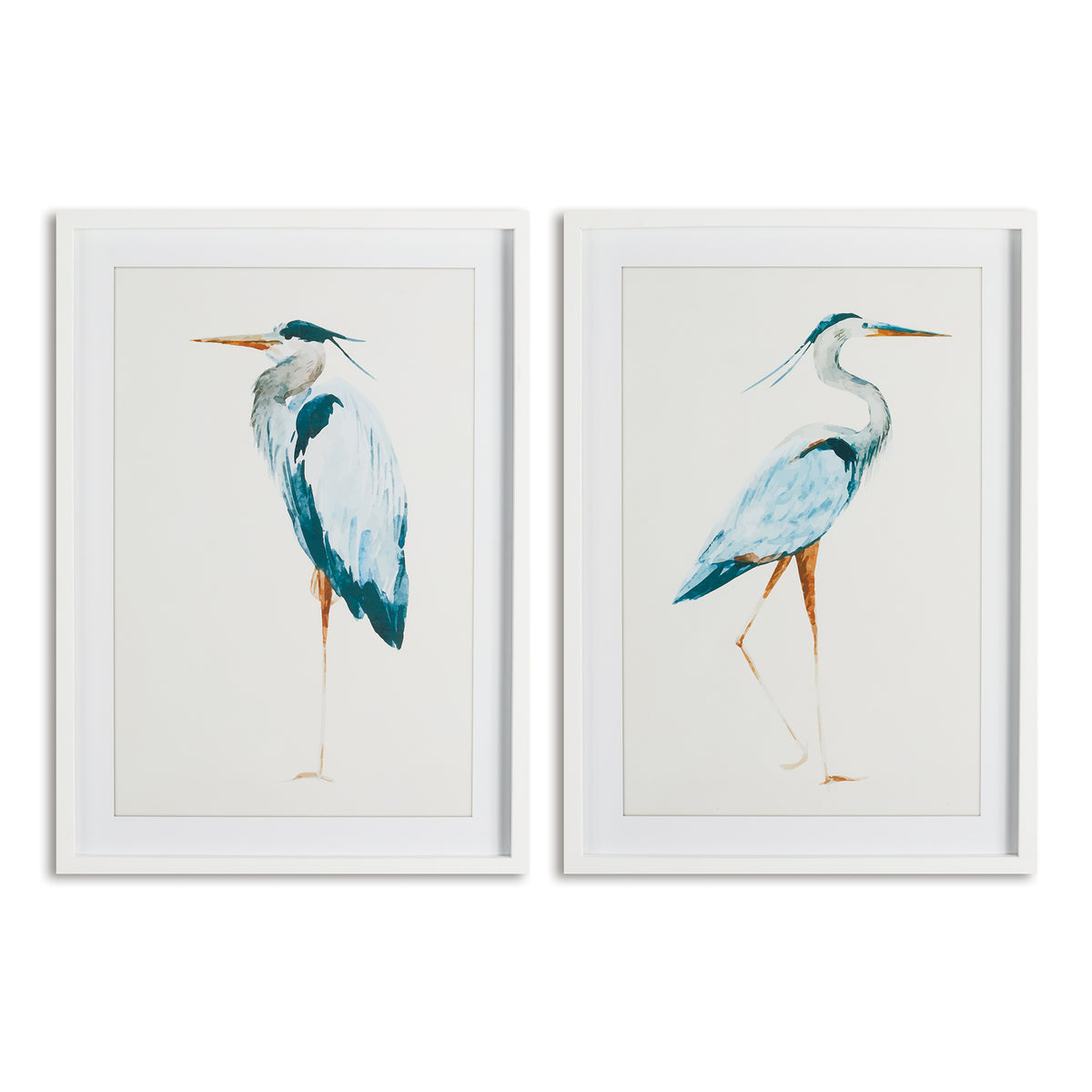 Design Shop Blue Heron Prints, Set Of 2