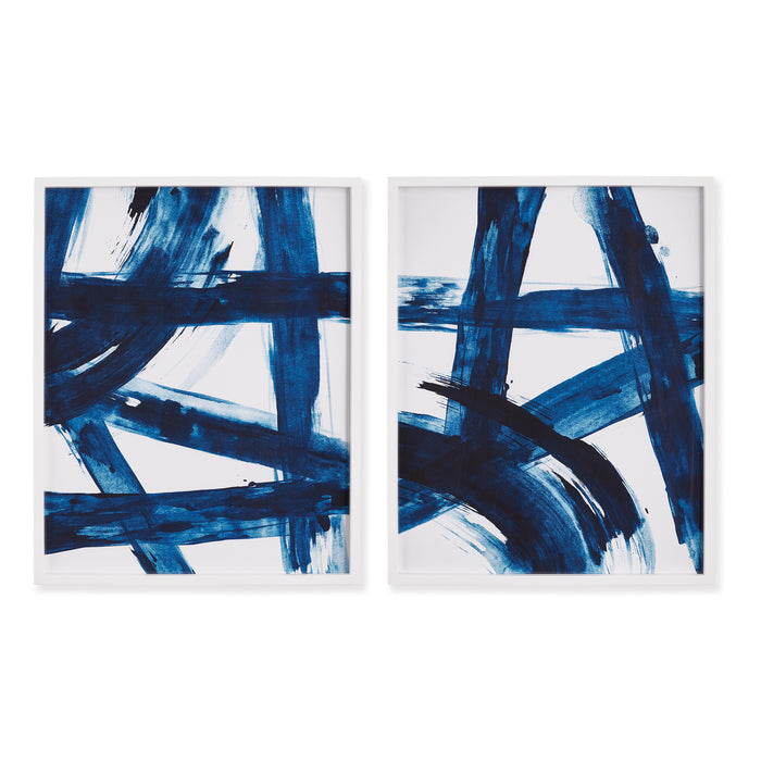 Design Shop Indigo Abstracts, Set Of 2