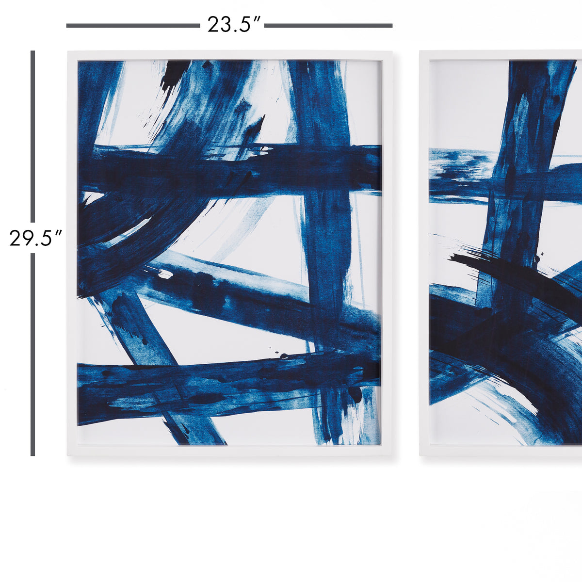 Design Shop Indigo Abstracts, Set Of 2