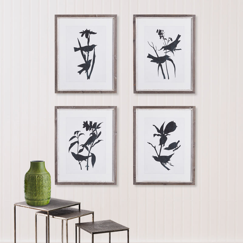 Design Shop Bird Silhouette Prints, Set Of 4