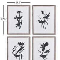 Design Shop Bird Silhouette Prints, Set Of 4