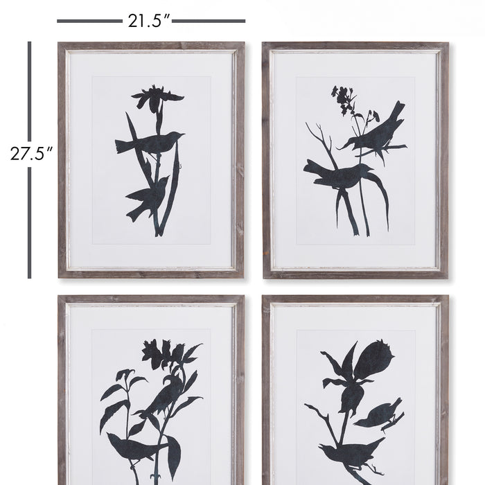 Design Shop Bird Silhouette Prints, Set Of 4