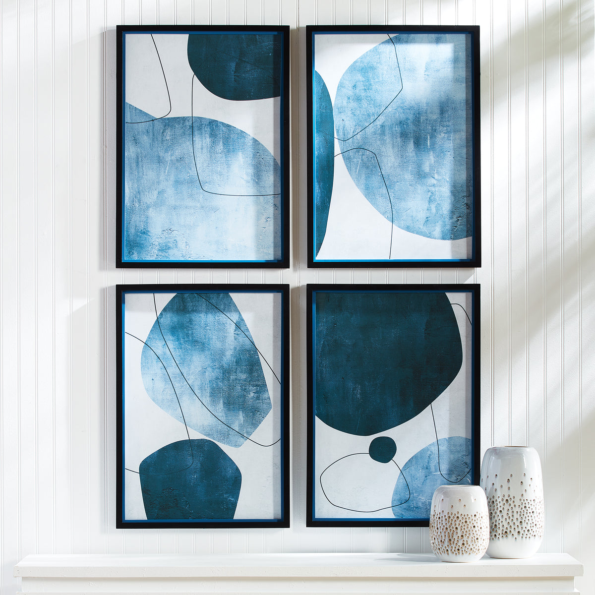 Design Shop Abstract Ecliptic Prints, Set Of 4