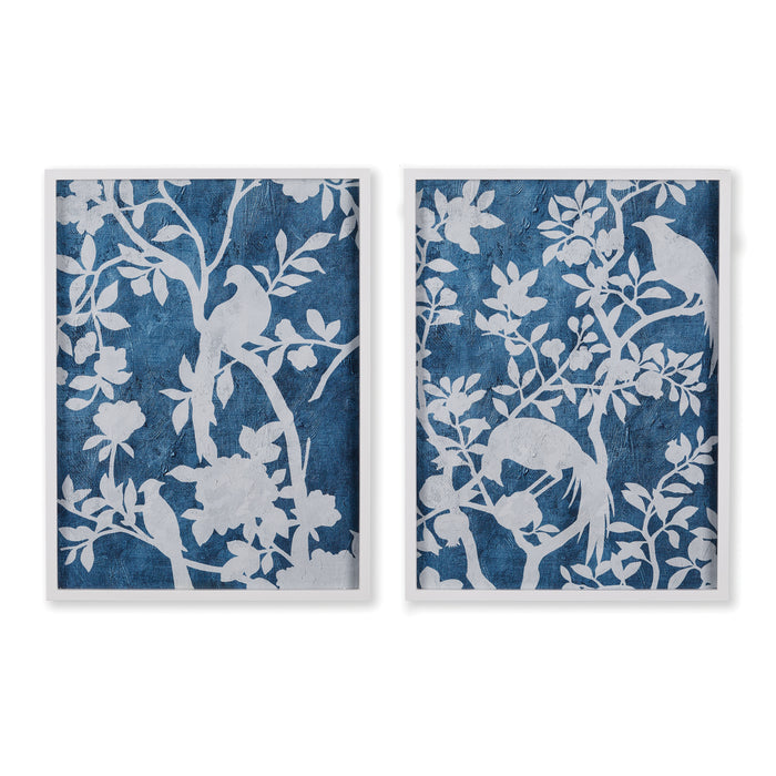Design Shop Aviary Cyano Prints, Set Of 2