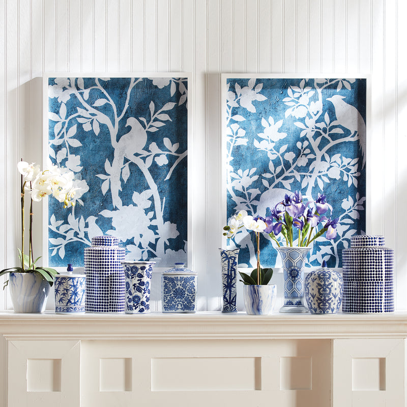 Design Shop Aviary Cyano Prints, Set Of 2