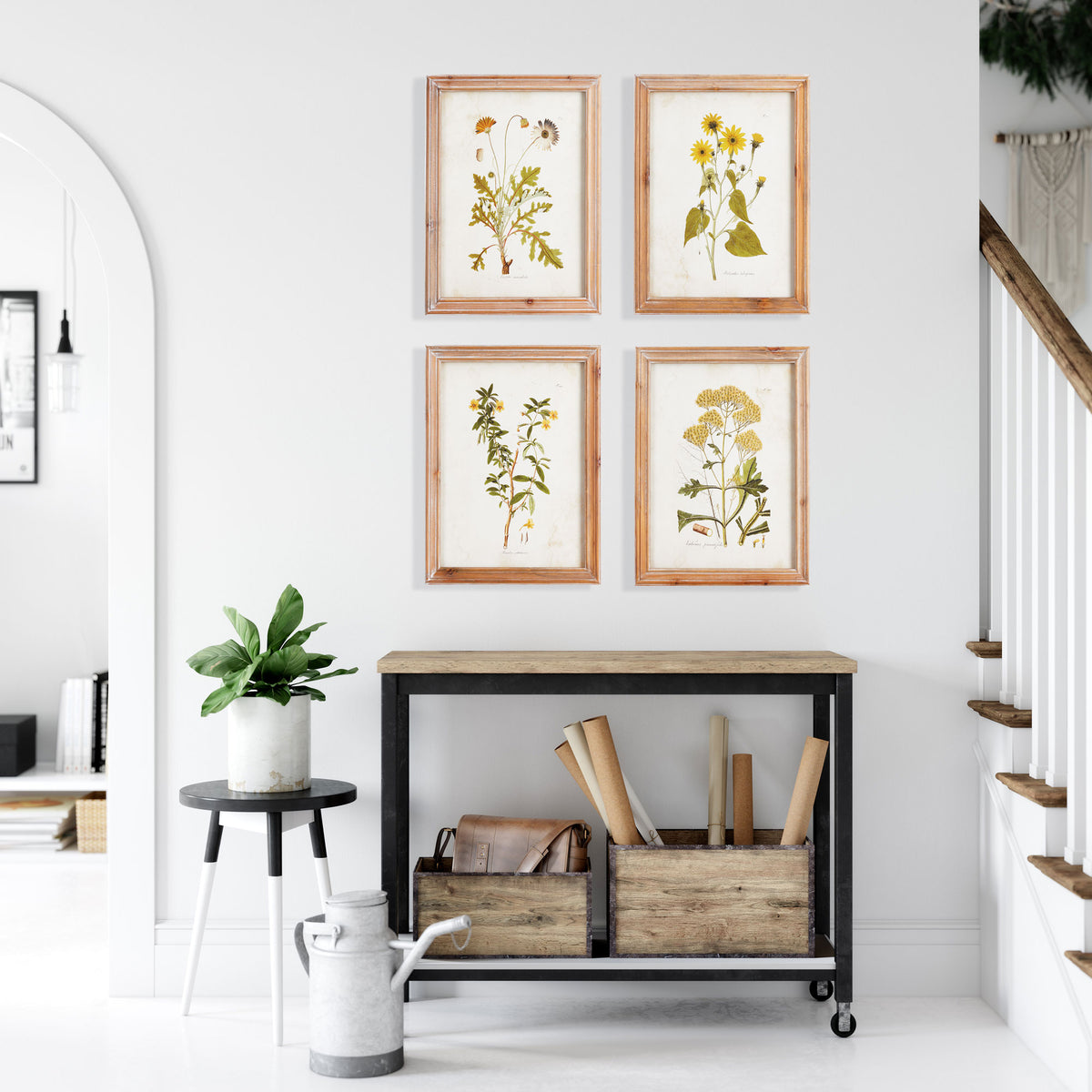 Design Shop Golden Wildflower Study, Set Of 4