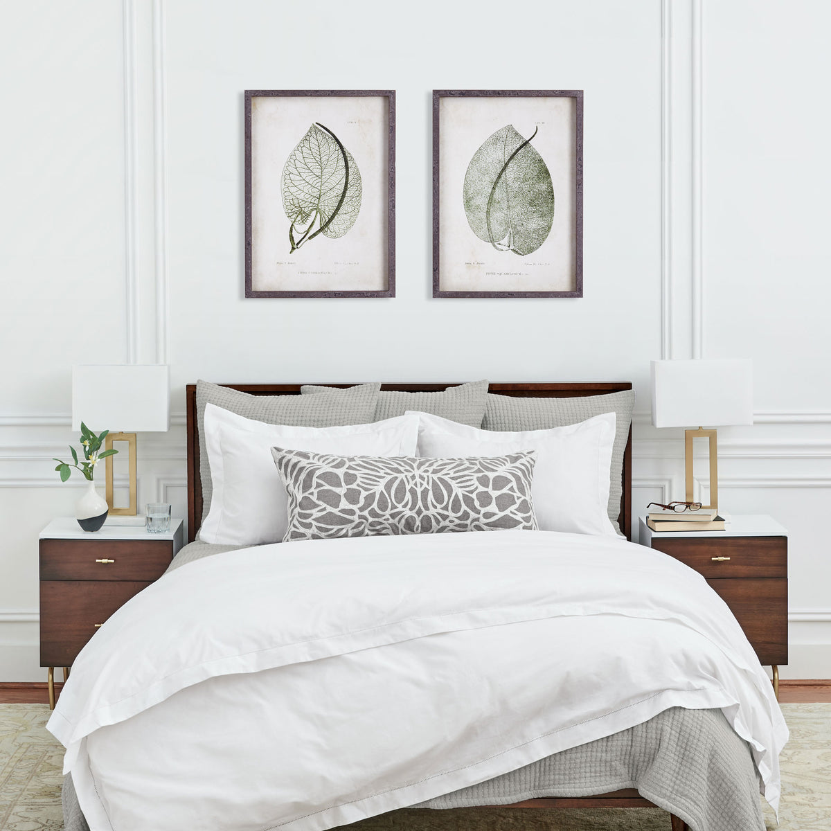 Design Shop Cordate Leaf Study, Set Of 2