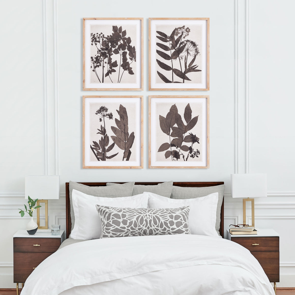 Design Shop Pressed Foliage Prints, Set Of 4