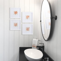 Design Shop Branch Coral Petite Prints, Set Of 4