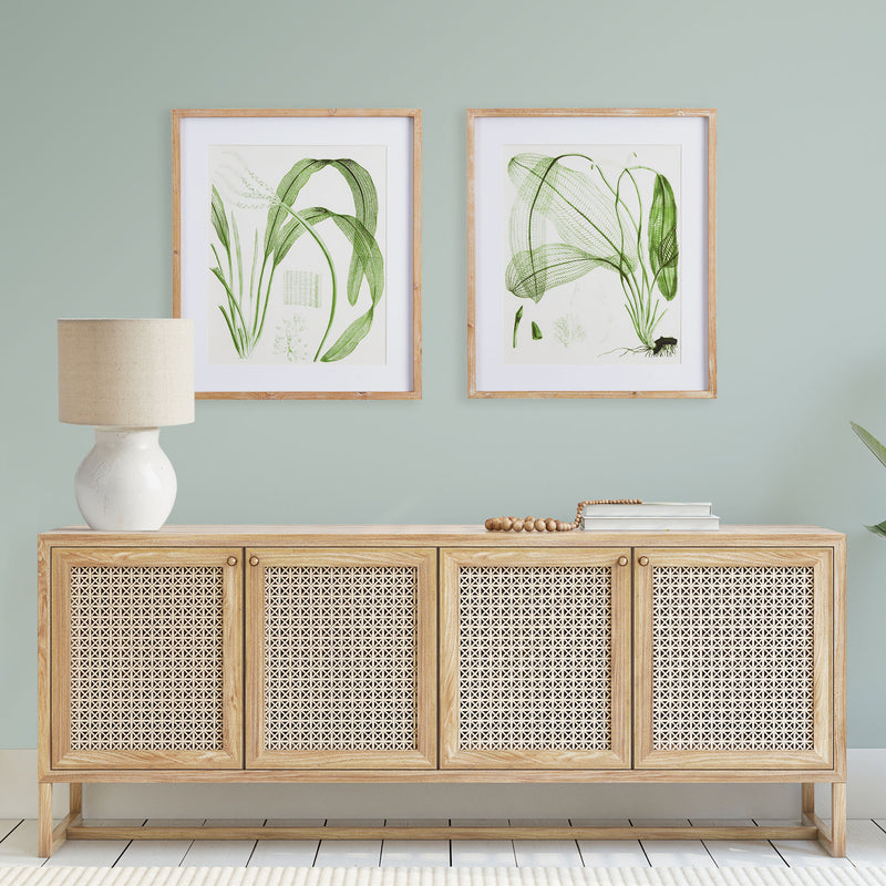 Design Shop Aquatic Leaf Prints, Set Of 2