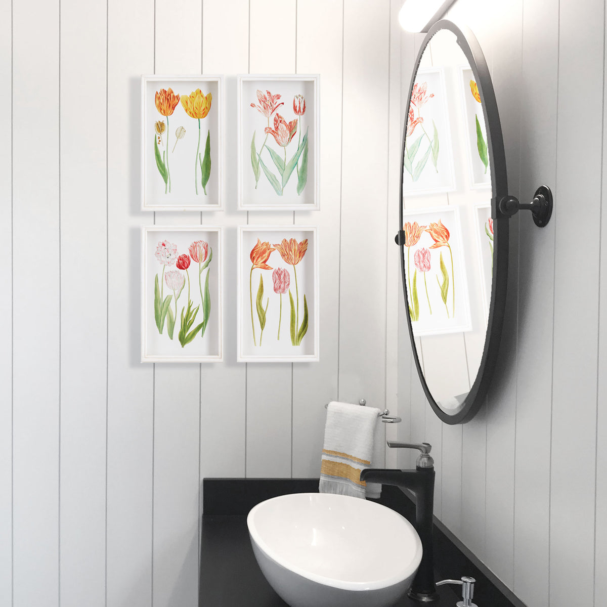 Design Shop Tulip Prints, Set Of 4