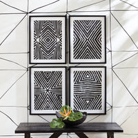 Design Shop Achromatic Geometric Prints, Set Of 4