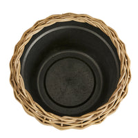 Design Shop Woven Rattan Dry Basket Plant Riser 21.25"