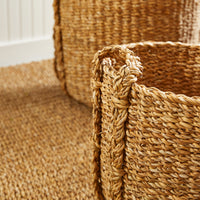 Design Shop Seagrass Round Drum Baskets, Set Of 3