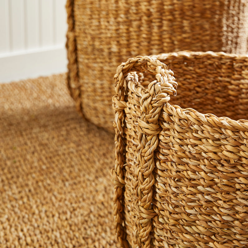 Design Shop Seagrass Round Drum Baskets, Set Of 3