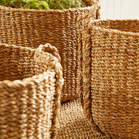 Design Shop Seagrass Round Drum Baskets, Set Of 3