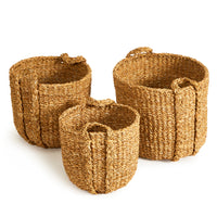 Design Shop Seagrass Round Drum Baskets, Set Of 3