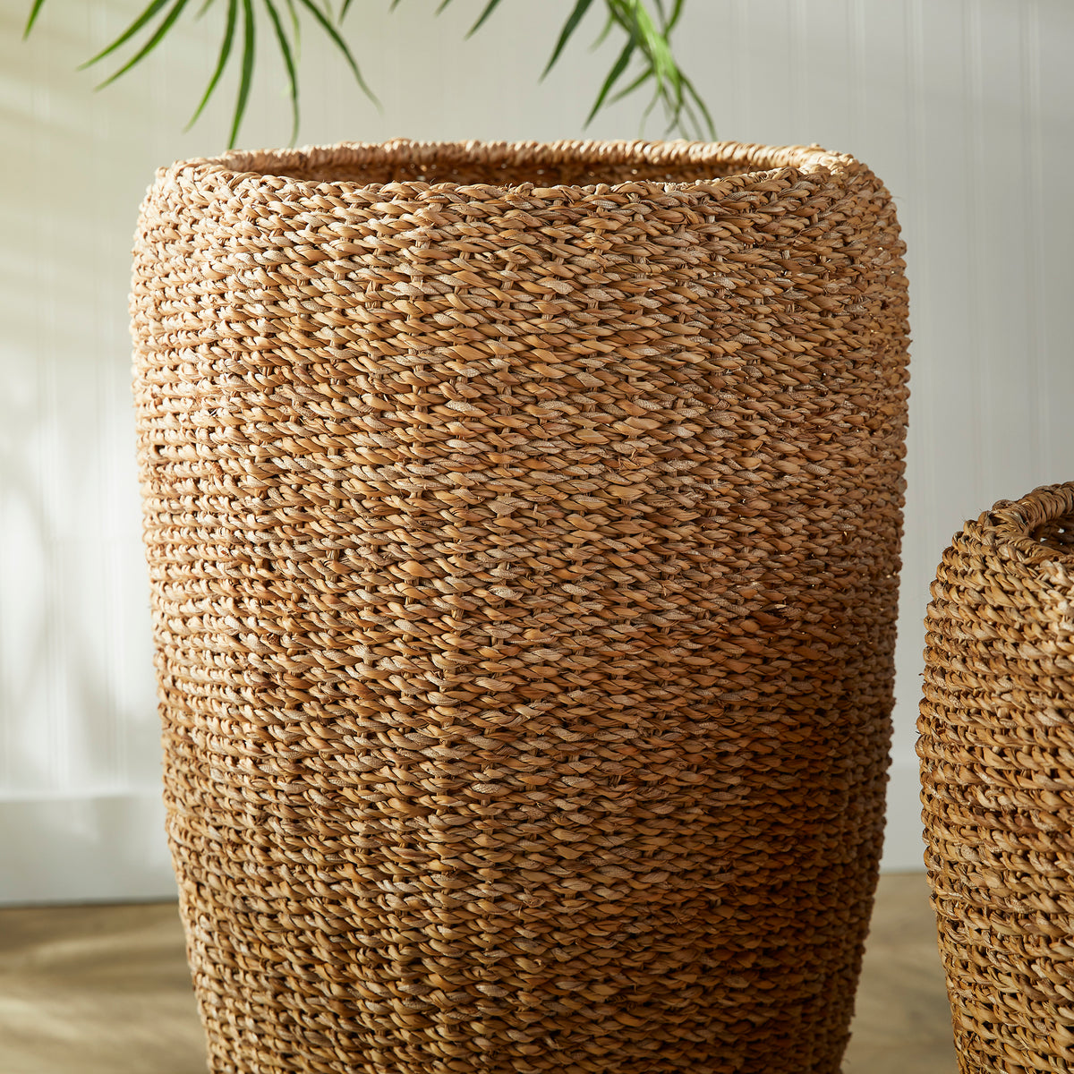 Design Shop Seagrass Tall Round Planters, Set Of 2