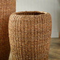 Design Shop Seagrass Tall Round Planters, Set Of 2