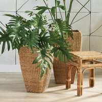 Design Shop Seagrass Tall Square Planters, Set Of 2