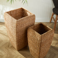 Design Shop Seagrass Tall Square Planters, Set Of 2