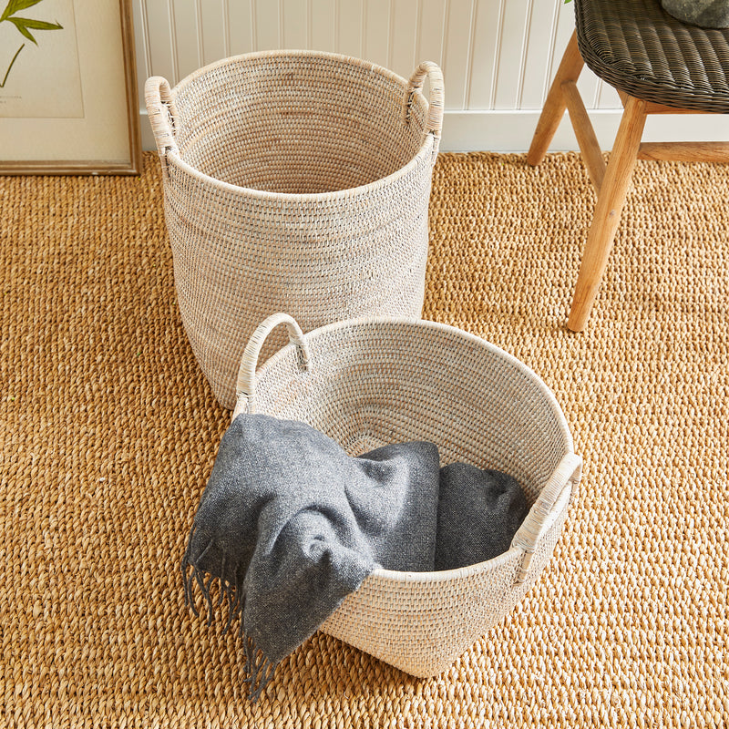 Design Shop Burma Rattan Orchard Baskets, Set Of 2