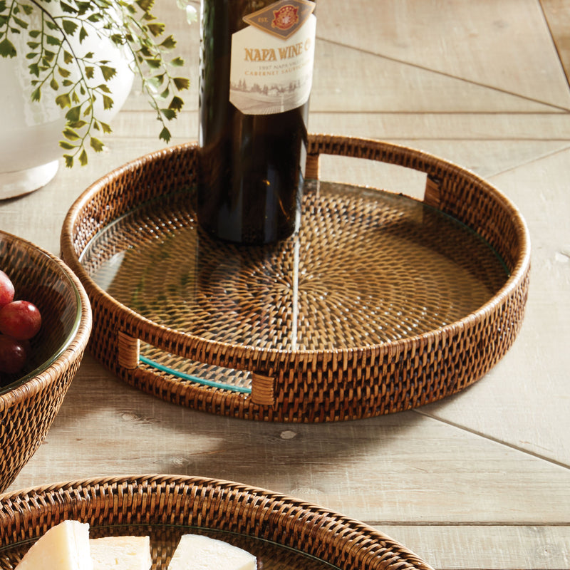 Design Shop Burma Rattan Round Serving Tray