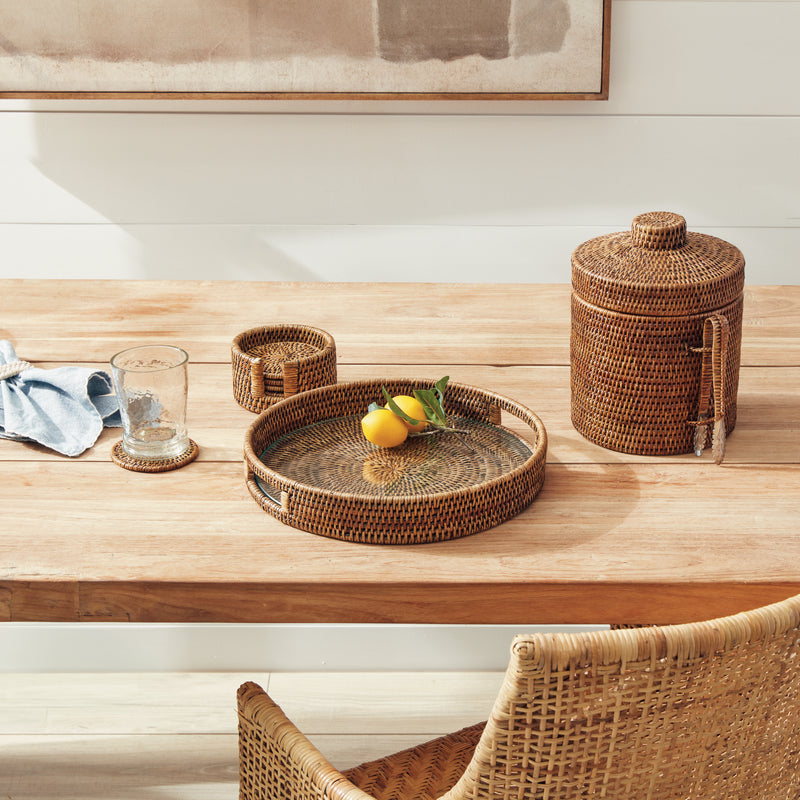 Design Shop Burma Rattan Round Serving Tray